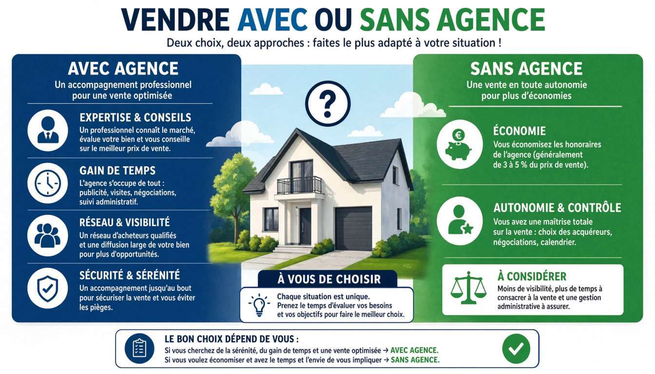 Vendre avec ou sans agence immobilière : que choisir ?