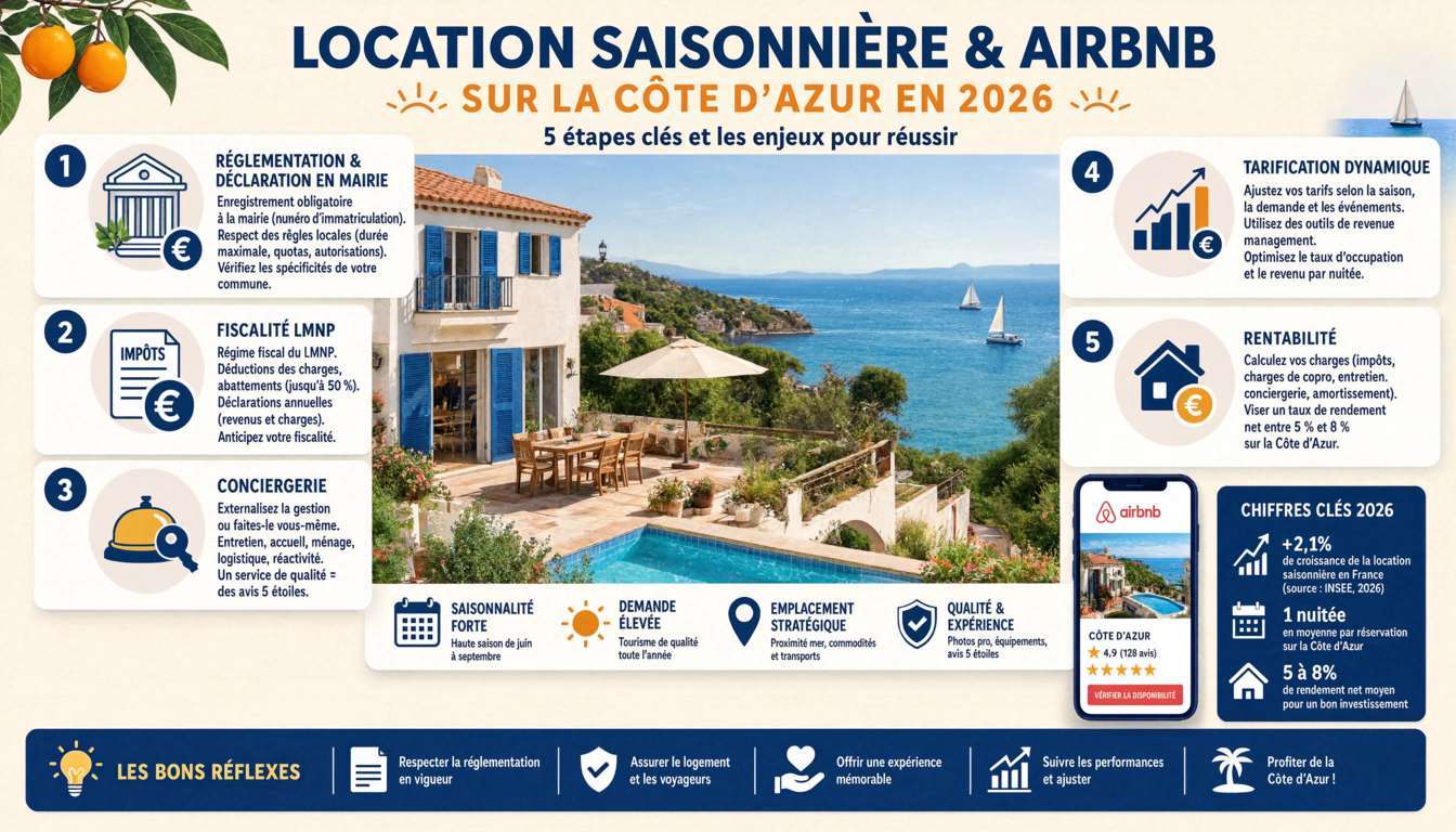 Gestion locative saisonnière et Airbnb sur la Côte d’Azur