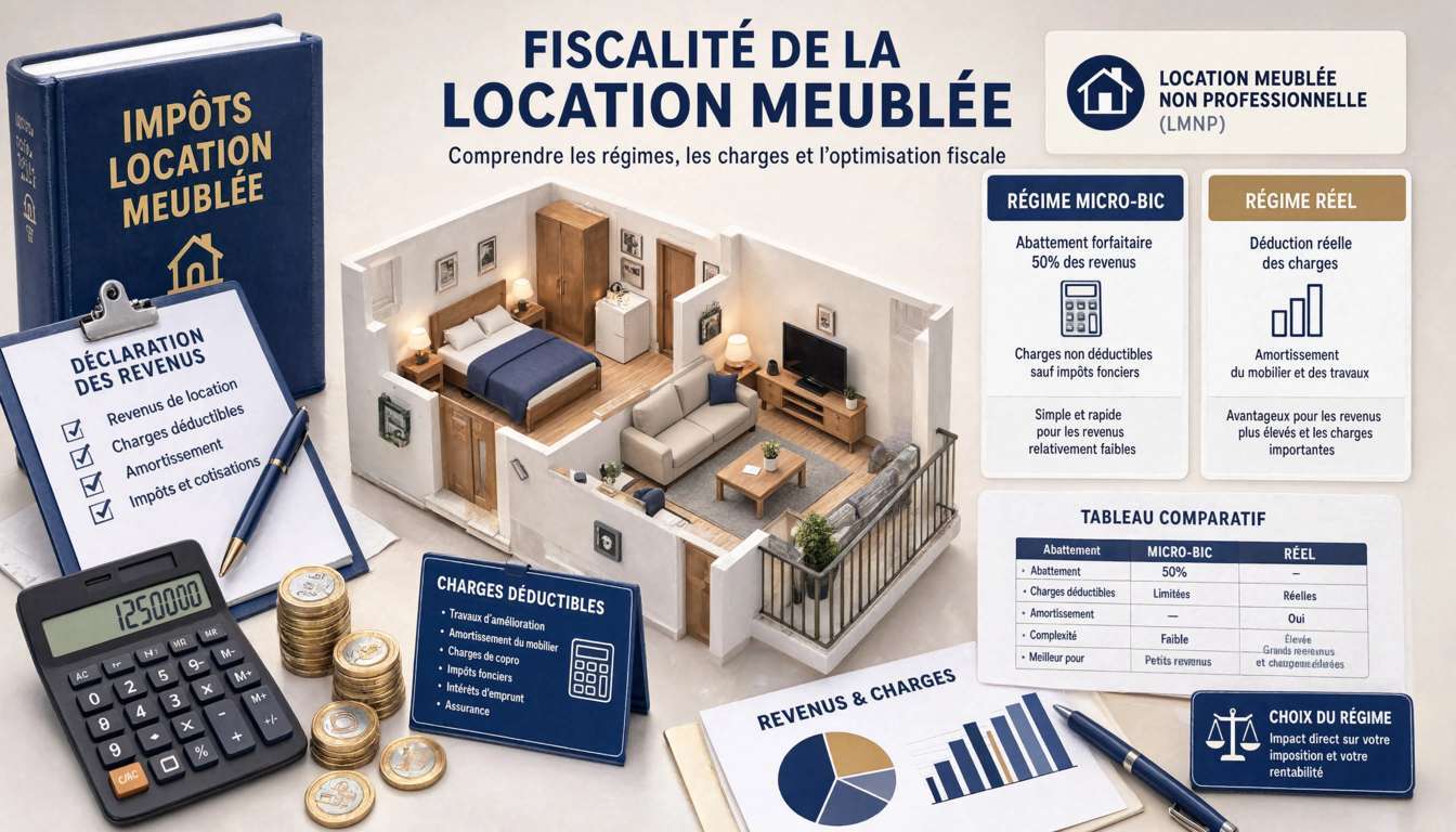 Location meublée : fonctionnement, charges et fiscalité