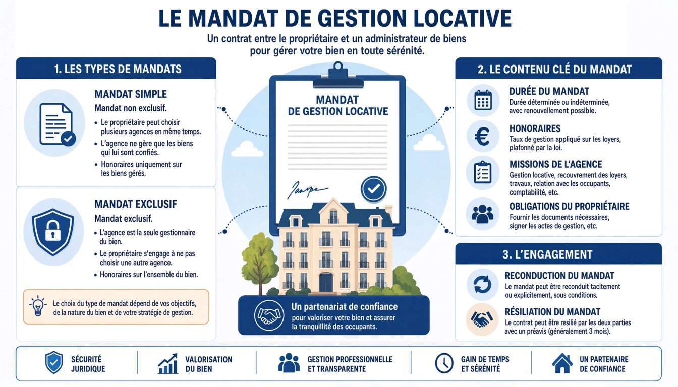 Mandat de gestion locative : types, contenu et engagement